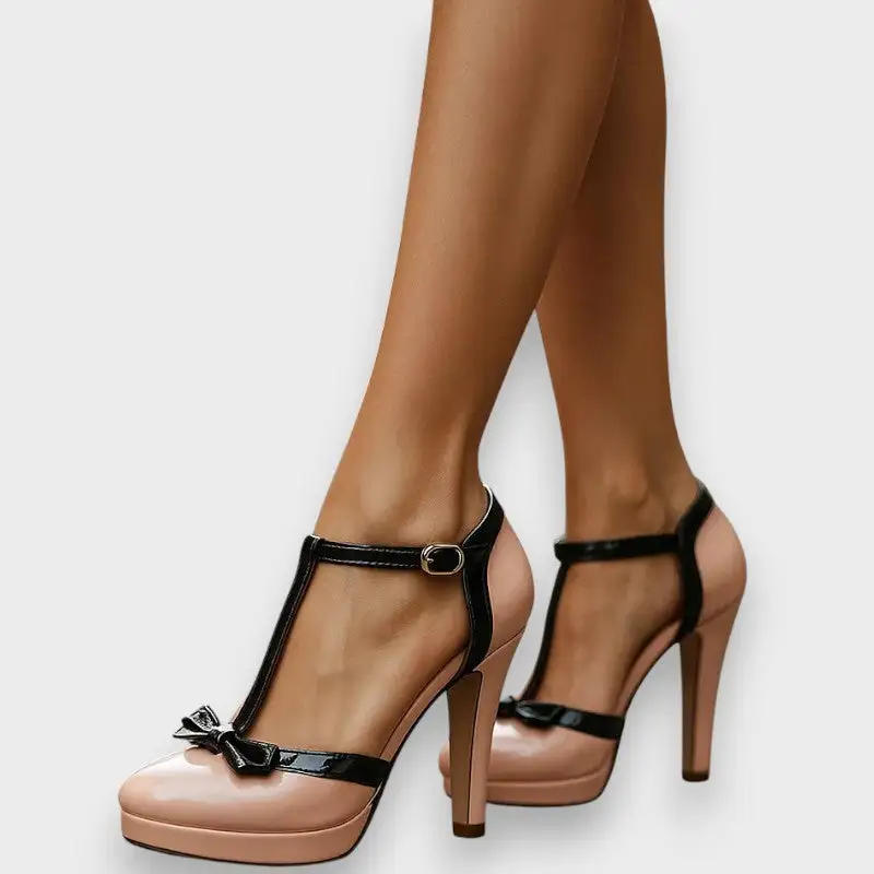 Platform Block Heel Vintage Classic Pumps