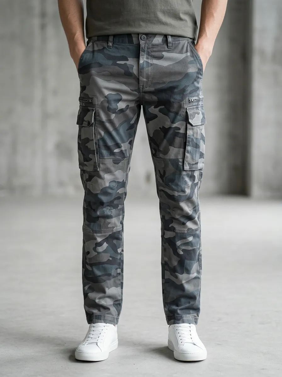 Rugged-Casual Camouflage Tactical Camouflage Cargo Pants