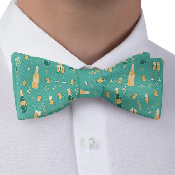 Champagne Pattern Bow Tie