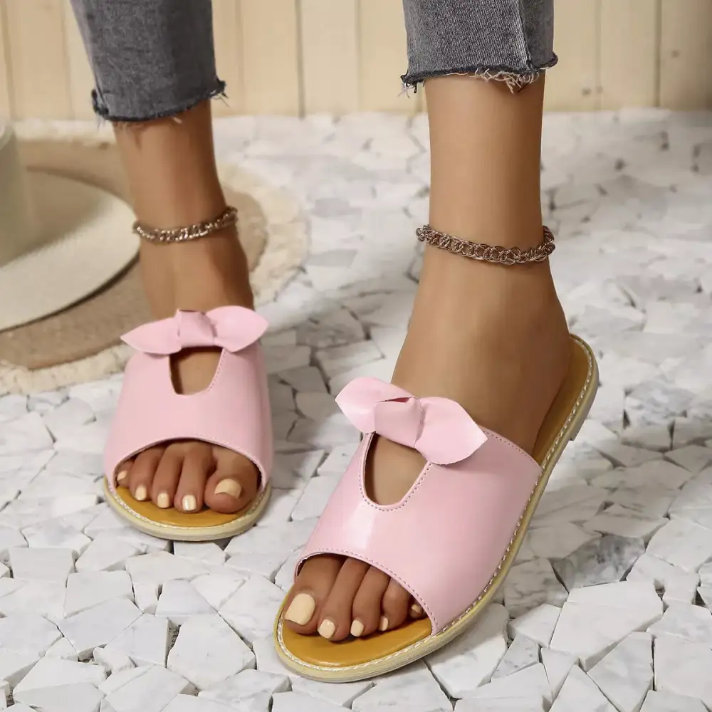 Relaxed Open-Toe Flat Sandals