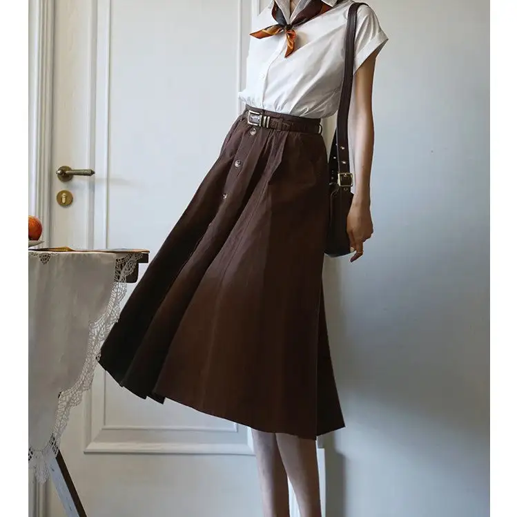 Polished Soft Everyday Casual Denim Skirt