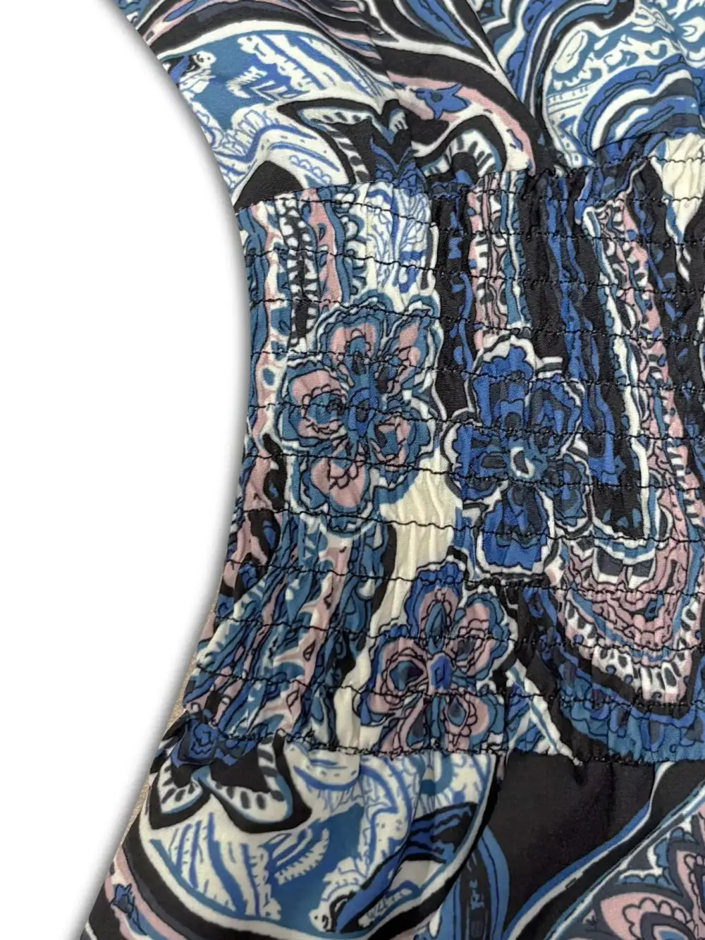 Gathered Detail Floral V Neck Maxi Dress