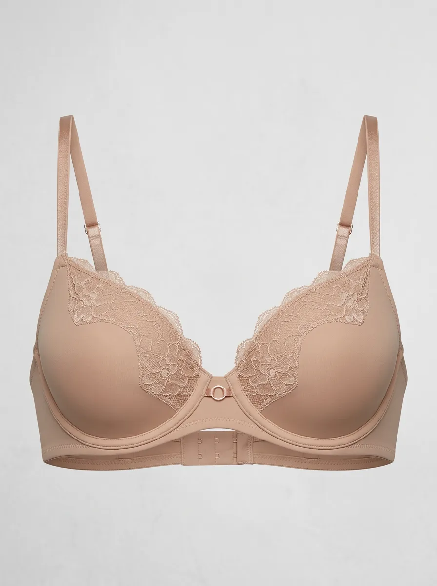 Women's Comfort-Inspired Underwire Floral-Lace Lace-Trim Bra