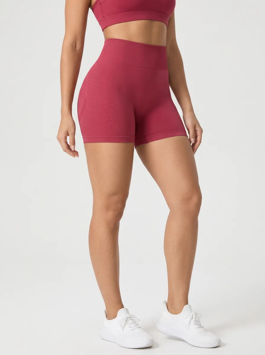 Women's Polished High Waist Seamless Fitness Shorts