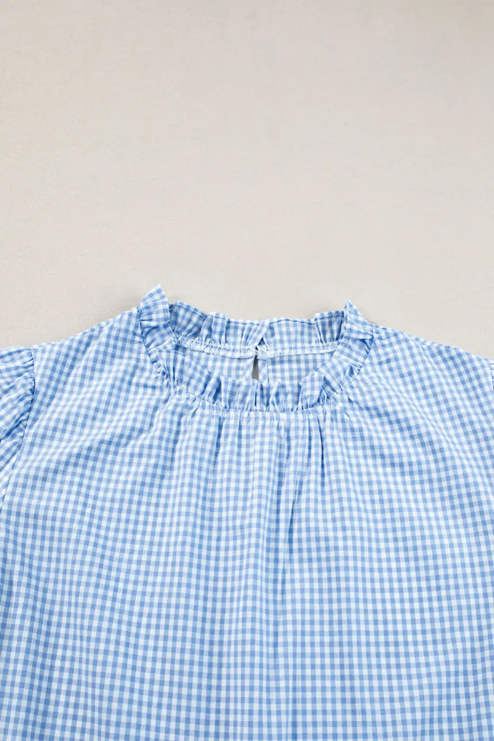 Floral Plaid Embroidered Blouse