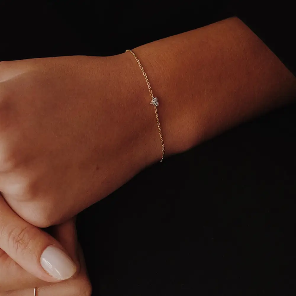 Classic Diamond Heart Bracelet