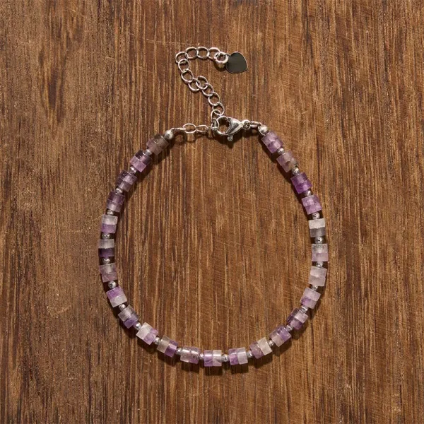 Amethyst Tiger Eye Quartz Spot Jasper Obsidian Bracelet