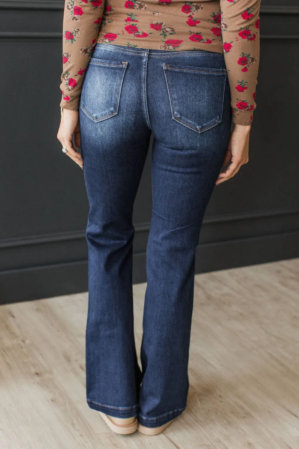 Low-Rise Flare Clean Finish Jeans