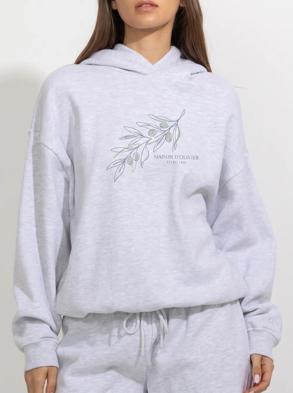 Women's Olive Branch Maison D'Olivier Printed Hoodie