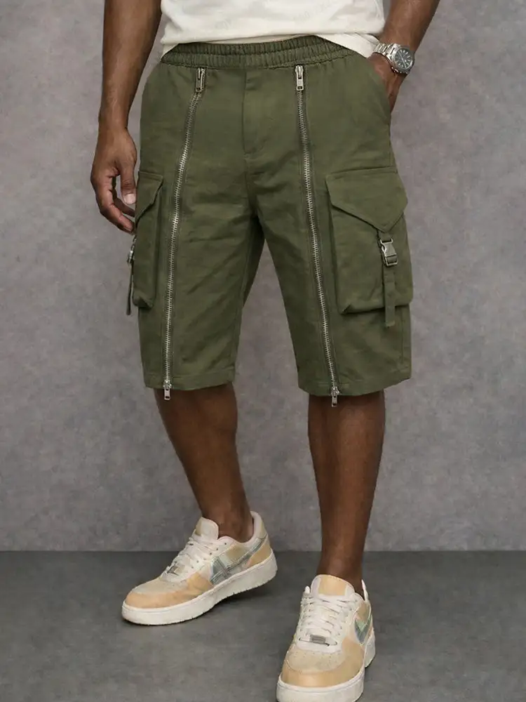 Zip Pocket Cargo Shorts