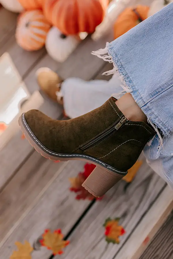 High Heel Faux Suede Ankle Boots