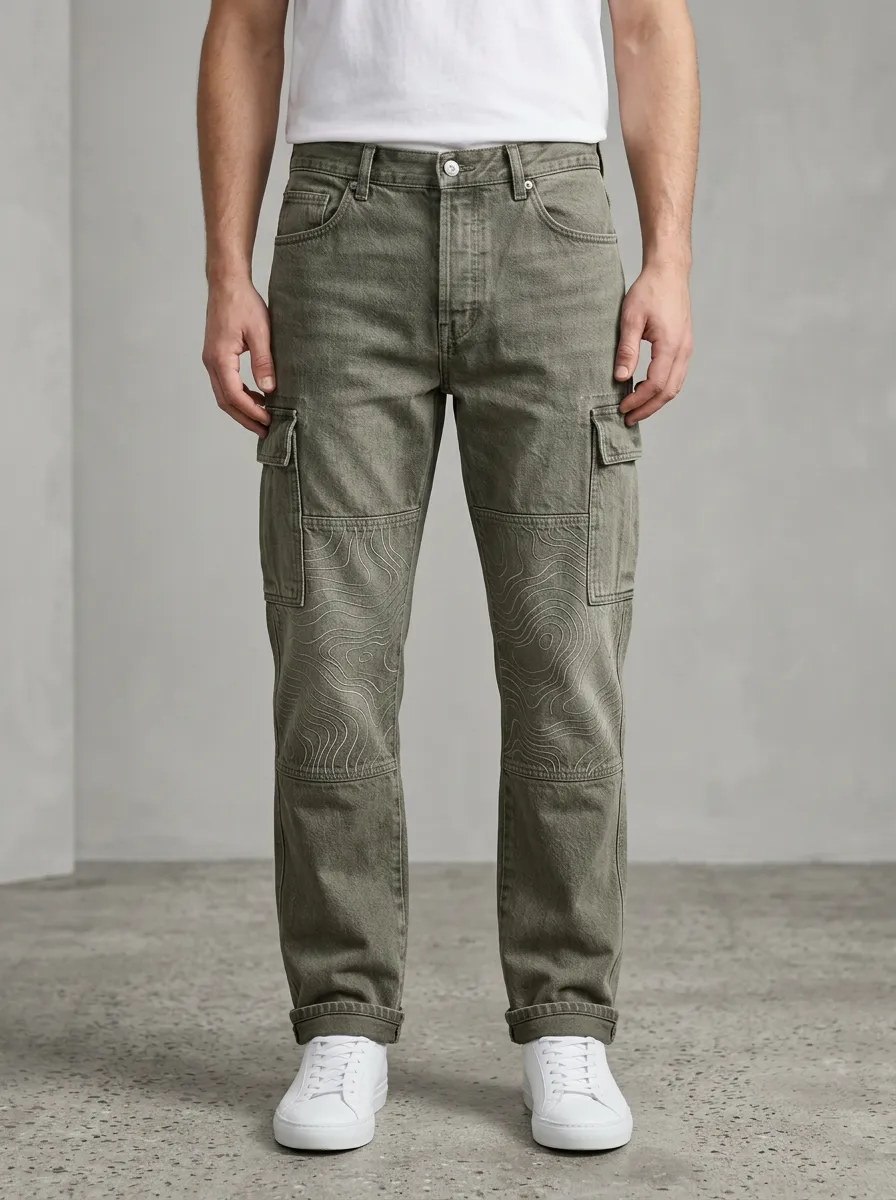 Topographic Map Cargo Jeans
