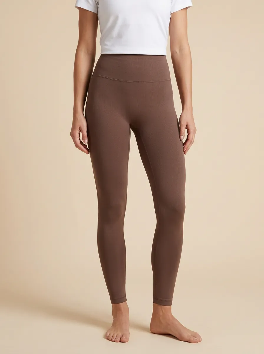 Solid High-Waisted Printed Leggings