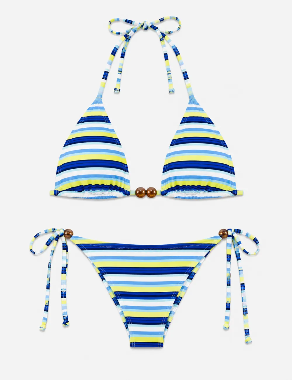 Halter Triangle Piece Bikini Set