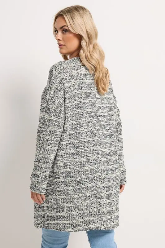 Blue Textured Stripe Sweatshirt