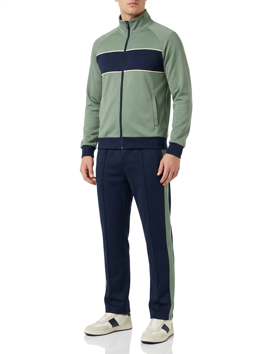 Men's Off Duty Colorblock Zip Front Sportswear Set