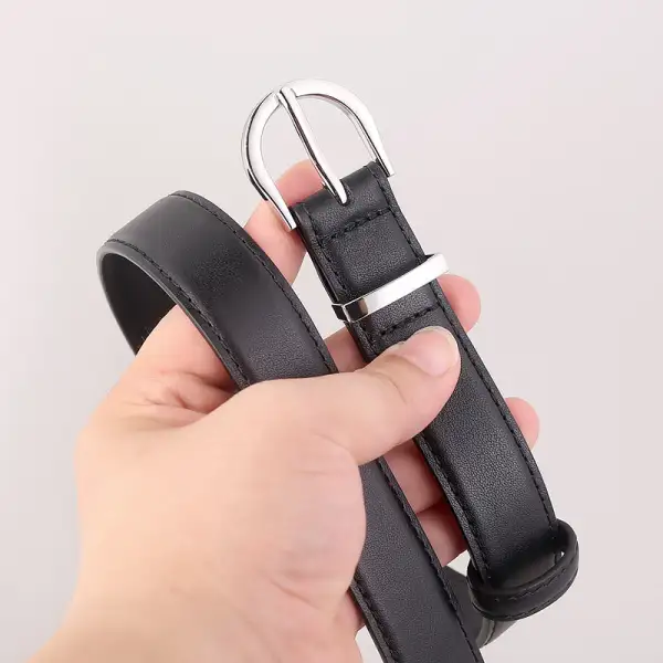 Versatile Statement Buckle Accent Belt
