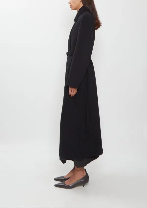 Women's Double Face Notch Lapel Double Breasted Coat