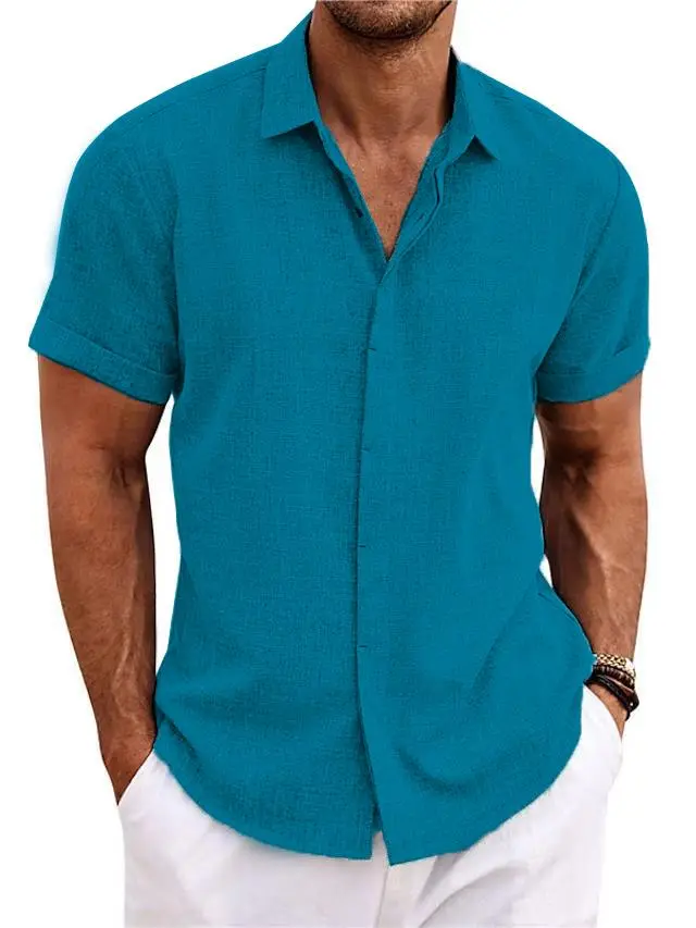Cotton Linen Short Sleeve Shirt
