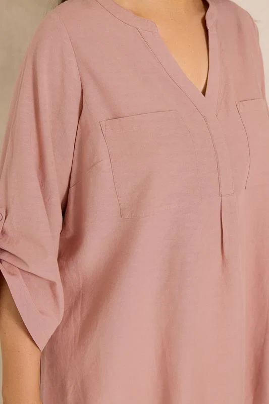 Pink Utility Cotton Shirt detail 3