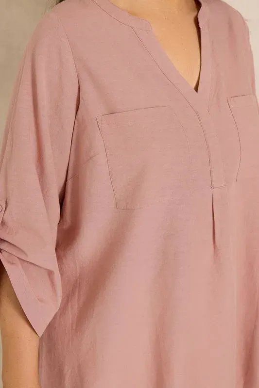 Pink Utility Cotton Shirt