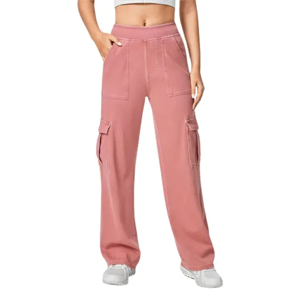 Modern Wide Leg Cargo High Waist Denim Jeans