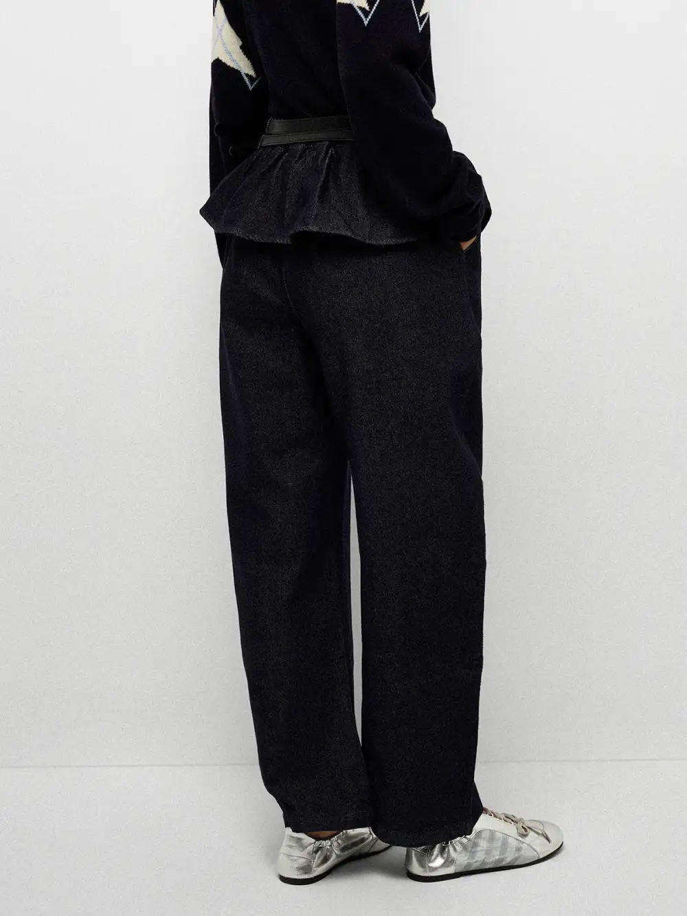 Straight-Leg Denim Pants