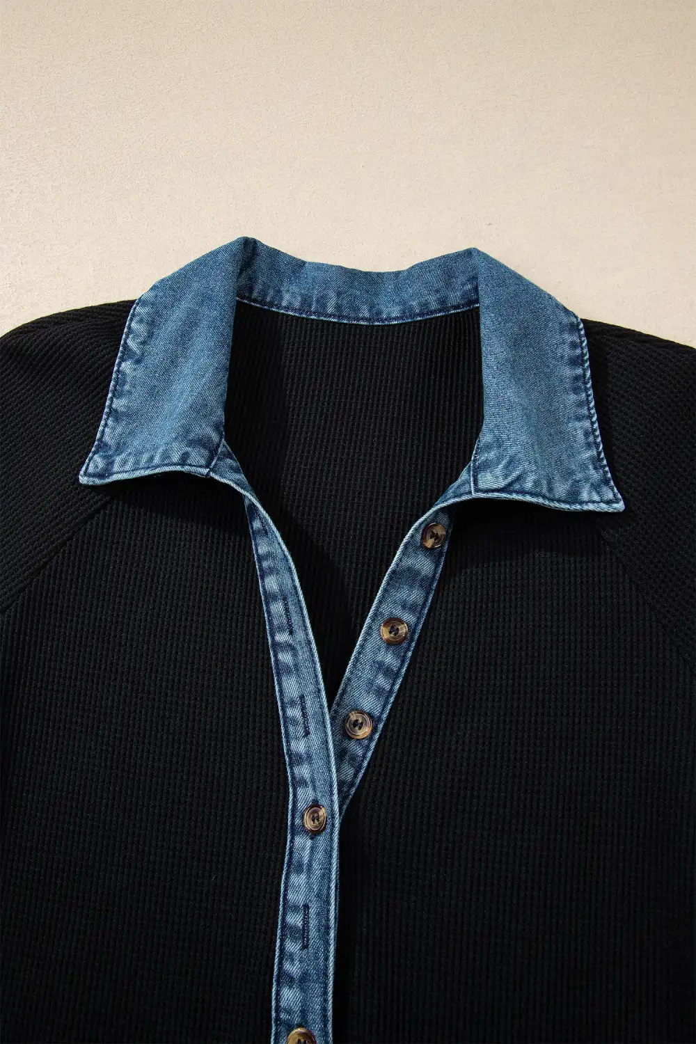 Patchwork Denim Knit Sweater Dress