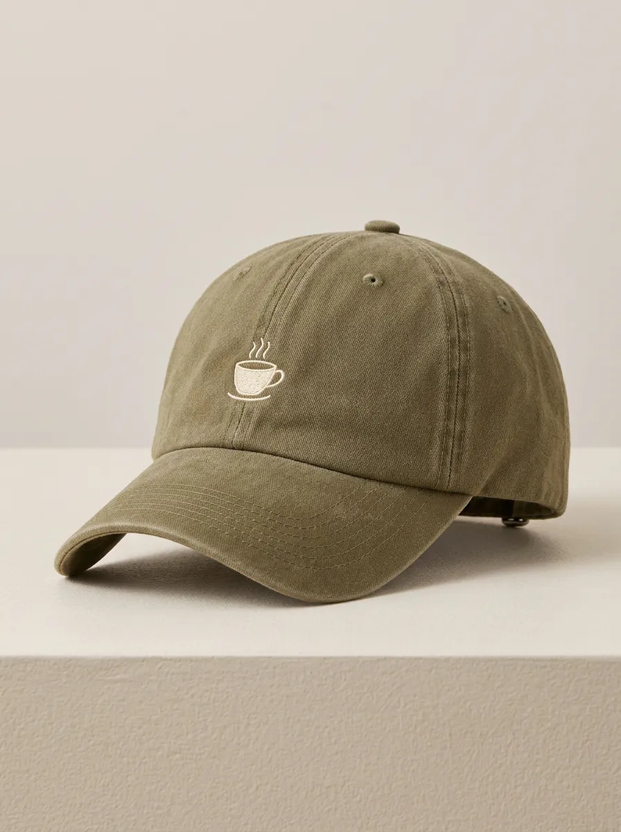 Minimal Coffee-Lover Embroidered Unisex Baseball Cap