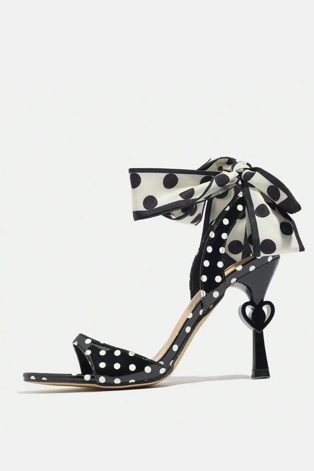 Polka Dot Lace Up Open