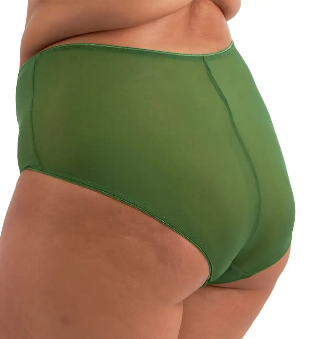 High-Waist Cotton Embroidered Full-Coverage Brief Panty