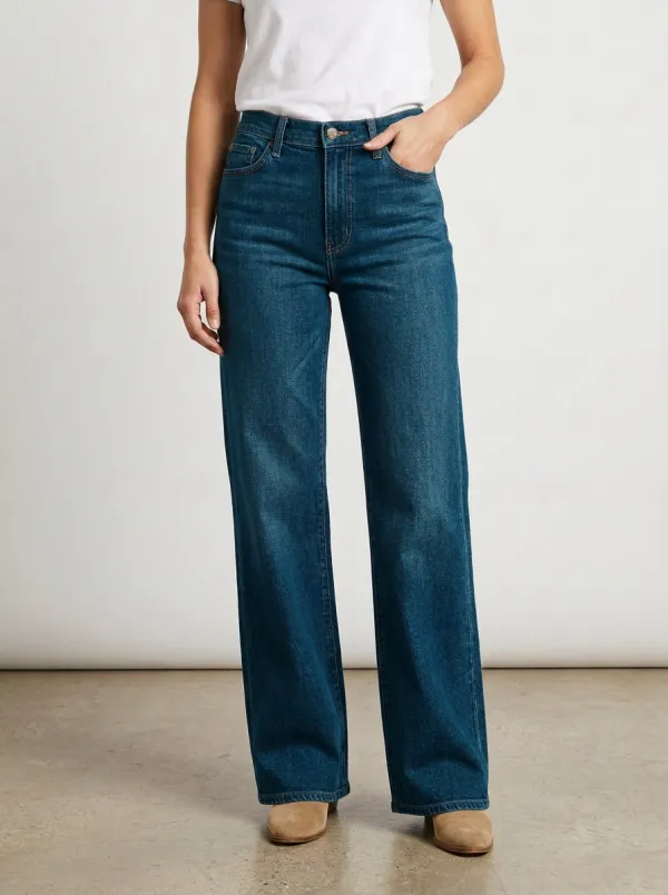 Relaxed Wide-Leg High-Rise Denim Jeans