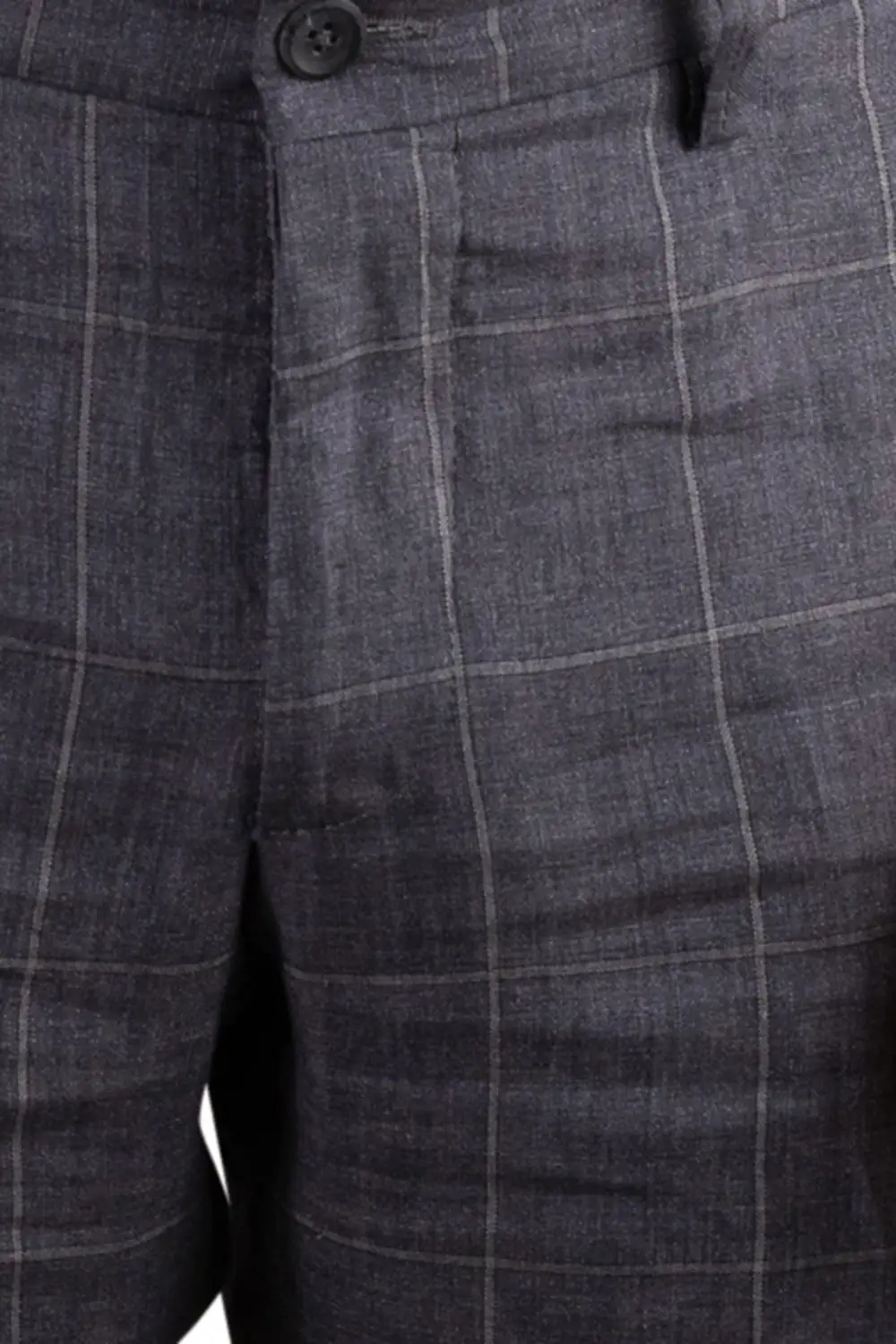 Modern Linen Flat Front Regular Rise Traditional Fit Trousers