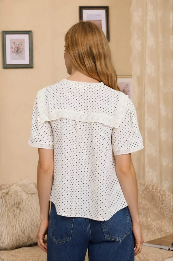 Polka Dot Lace Blouse