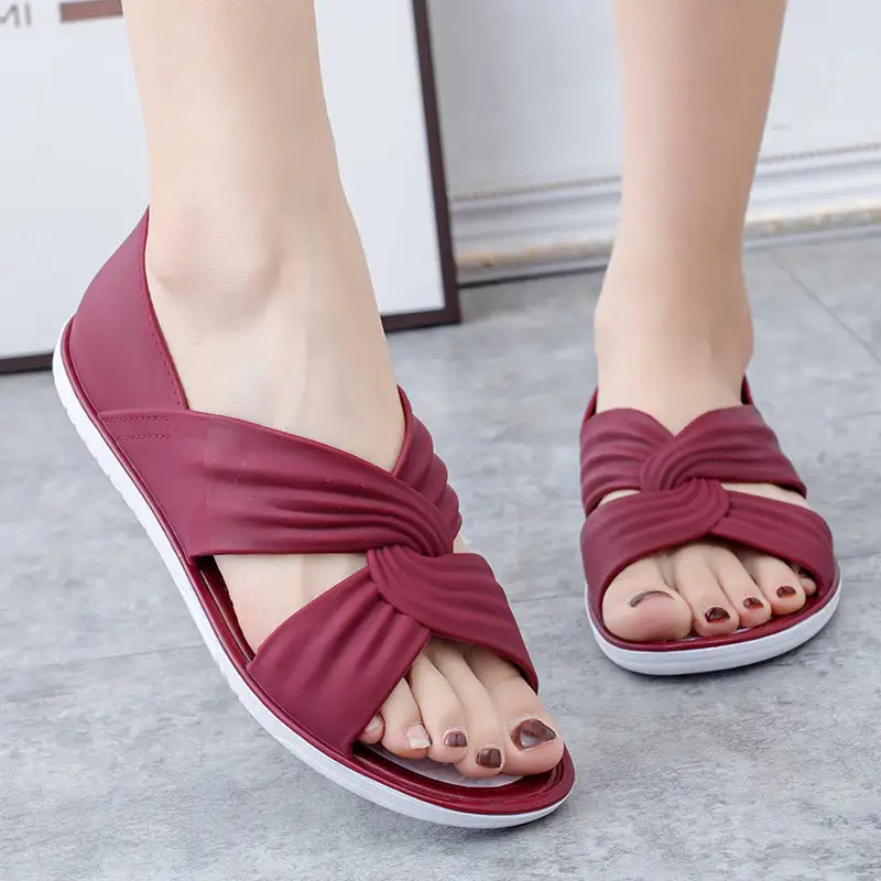 Flat Sole Slide Sandals