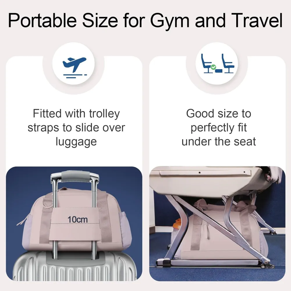 Mini Gym Bag for Women Girls Small Gym Tote Bag with Wet Compartment Waterproof Travel Duffle Bag Cute Workout Sport Bag