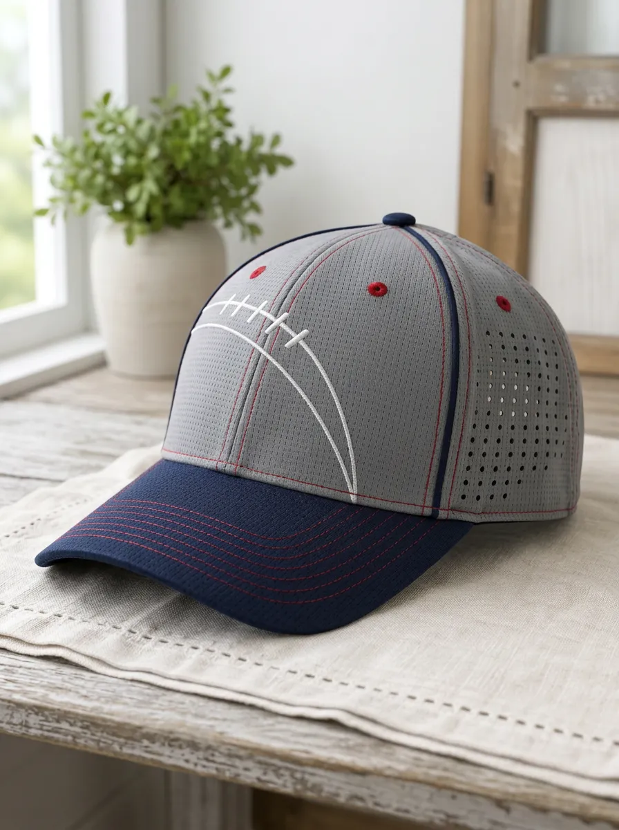 Men's Heritage Football Fan American Football Laces Embroidered Cap
