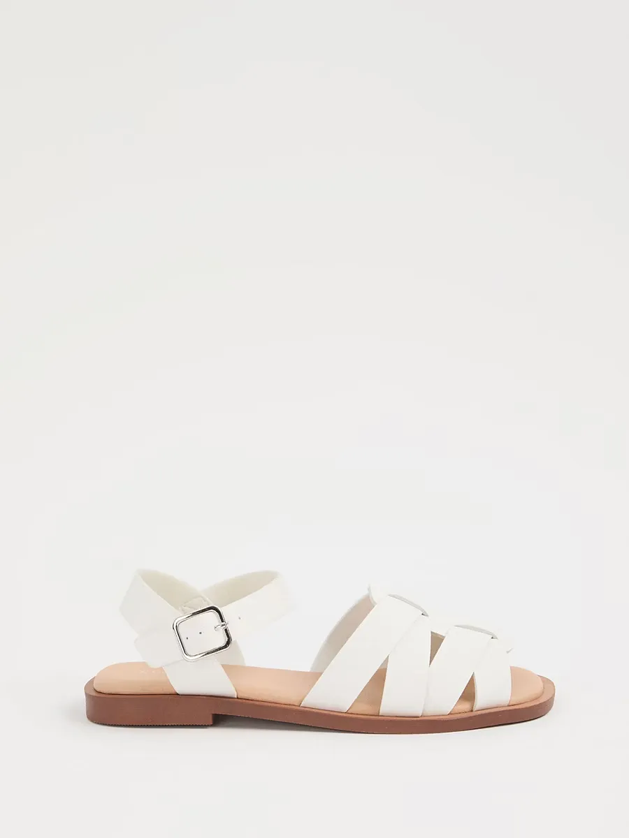 White Gladiator Sandals