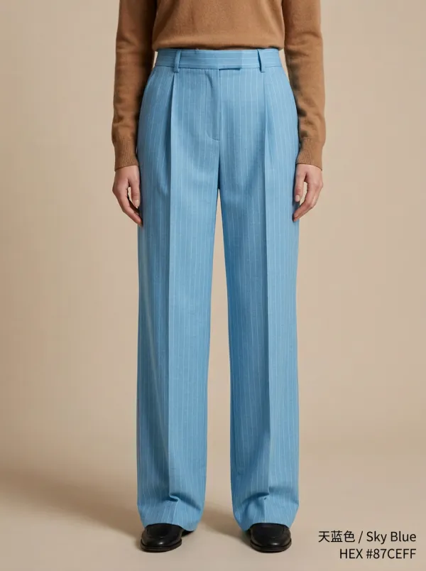 Pinstripe Wide Leg Pants