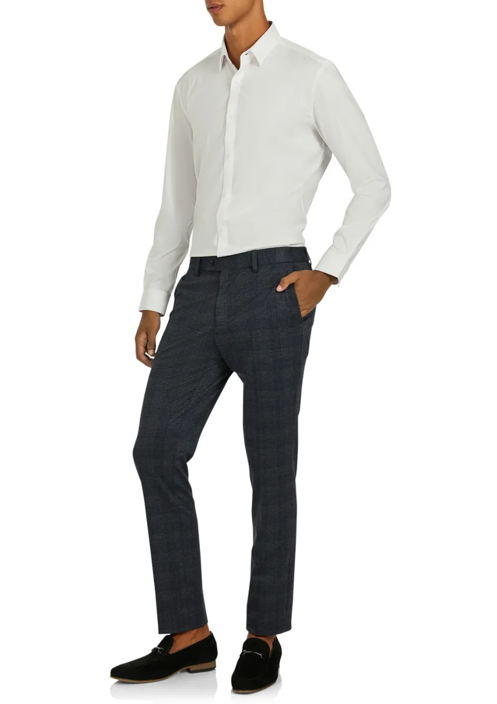 Mature Slim And Breathable Dark Gray Suit