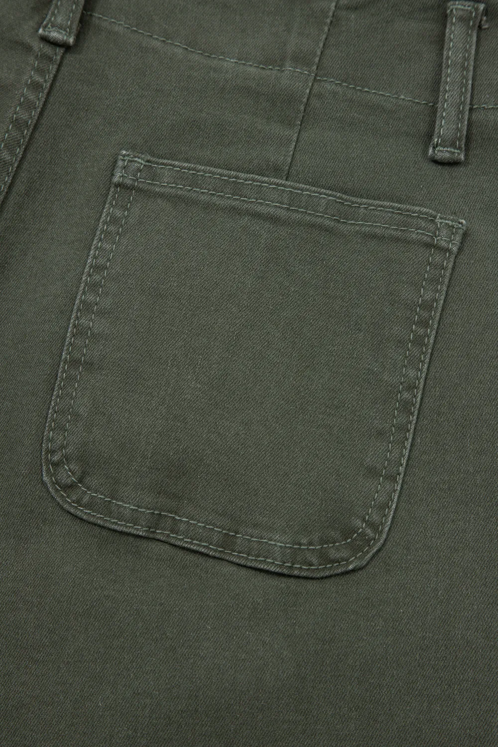Soft Green High Waist Wide Jeans