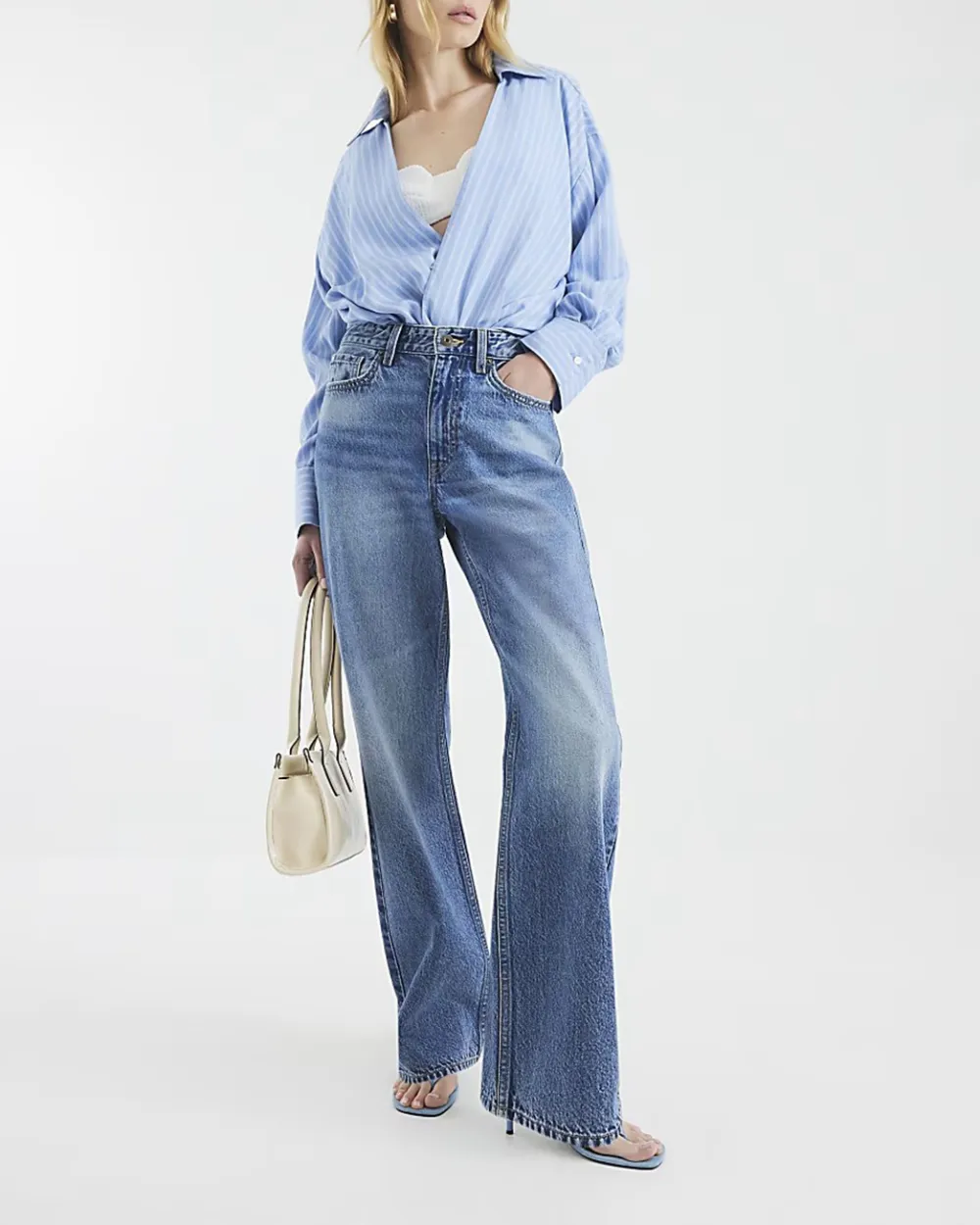 Pure Cotton Multi-Pocket Practical Versatile Jeans