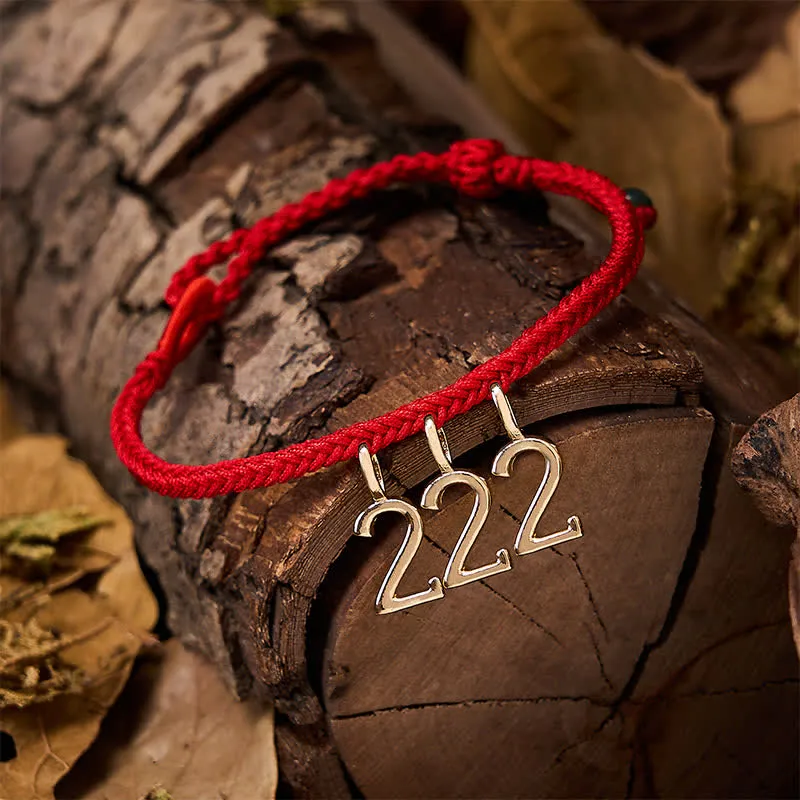 Angel Number String Jade Braided Bracelet