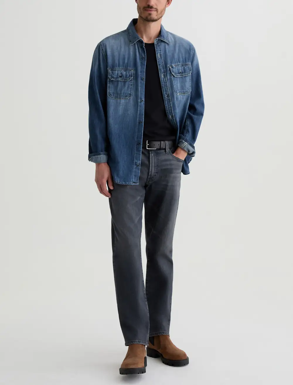 Men's Slim Straight Zip Fly Power Stretch Jeans