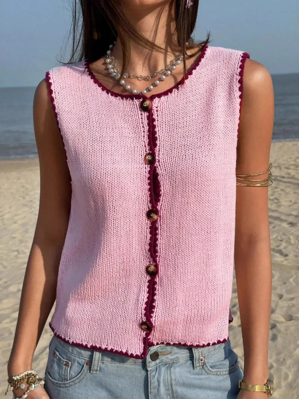 Button Down Sweater Vest