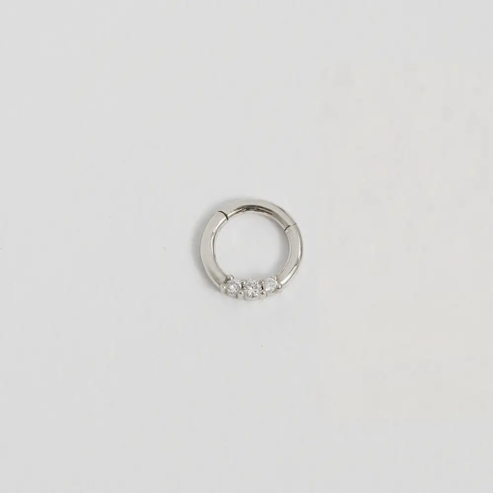 Diamond Clicker Hoop Earring