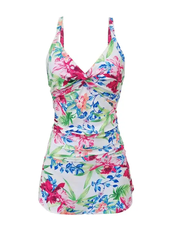 Printed Spaghetti Strap Top Swim Dress Accessory