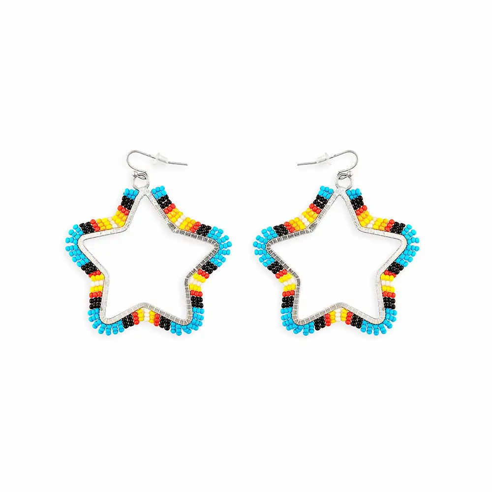 Distinctive Timeless Celestial Star Beaded Earrings