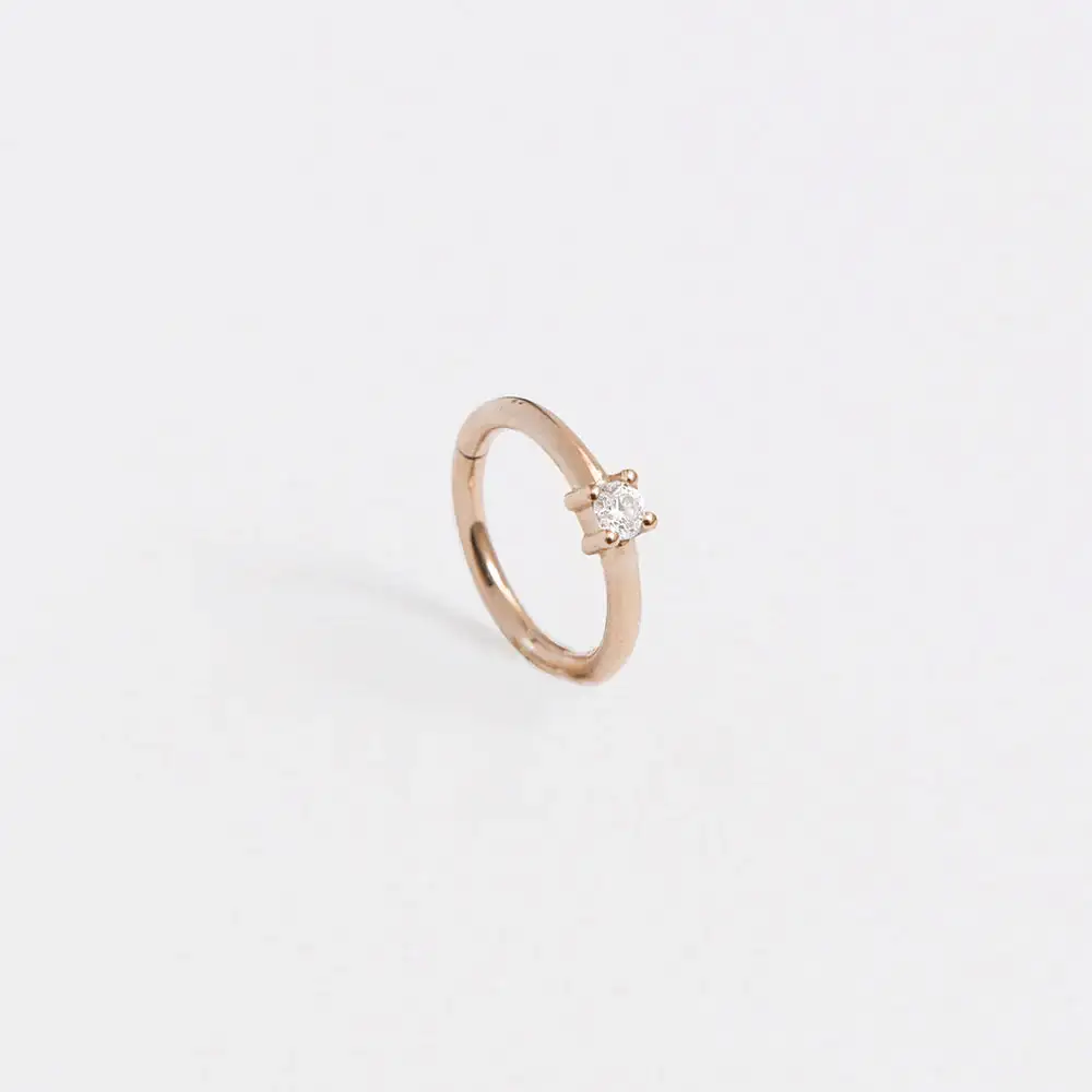 Diamond Hoop Earring