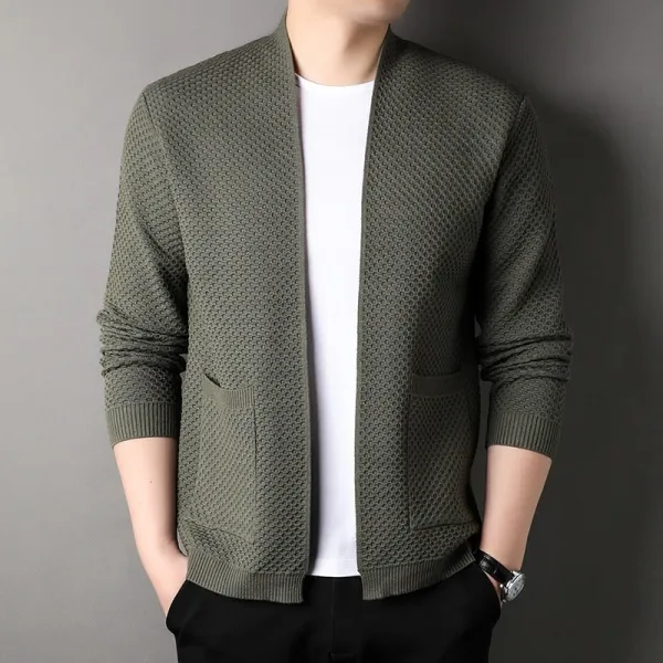 Slim Fit Knitted Cardigan with Pockets